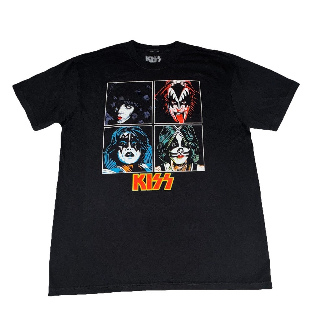 Kiss T Shirt XL‎ Black 2025 Unmasked Track List NEW